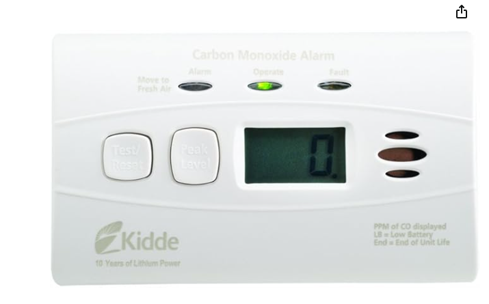 Kidde C3010D Worry-Free Carbon Monoxide Alarm with Digital Display